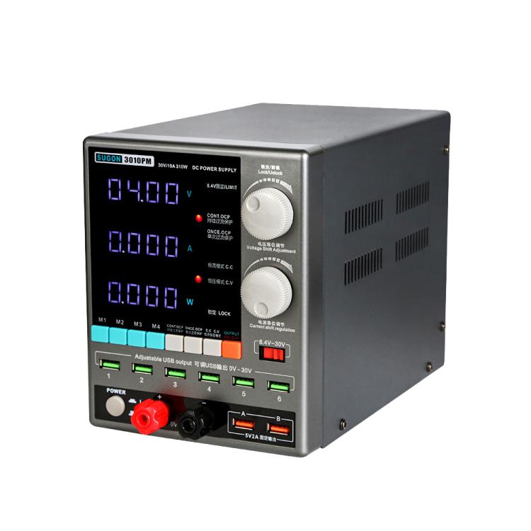 SUGON 3010PM 150W 30V 10A 4 Misuratore di potenza per riparazione di telefoni cellulari con display digitale, EU Plug, US Plug SUGON 3010PM 150W 30V 10A 4 Misuratore di potenza per riparazione di telefoni cellulari con display digitale, EU Plug, US Plug